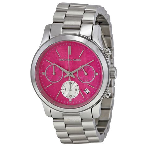 michael kors runway ceramic watch pink|Michael Kors chronograph watch women.